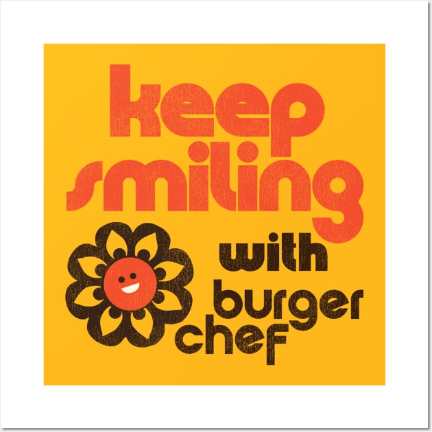Keep Smiling with Burger Chef Wall Art by darklordpug